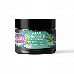RONNEY Aloe Ceramines Professional Mask Nourishing Therapy For Тусклые и сухие волосы питательная маска для тусклых и сухих волос с алоэ и керамидами 300мл