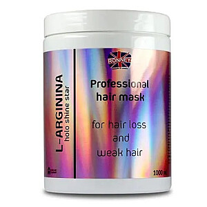 RONNEY L-Arganina Holo Shine Star Profesionāla matu maska pret matu izkrišanu un vājiem matiem, maska pret matu izkrišanu 1000 ml