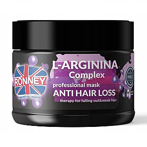 RONNEY L-Arginine Complex Профессиональная маска против выпадения волос для выпадения и тонких волос Маска против выпадения волос с L-аргинином 300мл
