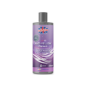 RONNEY Professional Silver Power šampūns pret dzelteno pigmentu Shmapoo gaišiem, balinātiem un sirmiem matiem 300ml