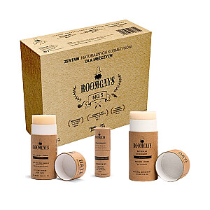 ROMCAYS SET Dabīgā kosmētiskā dezodoranta komplekts 65g + matu pomāde 65ml + lūpu balzams SPF15 8.3g