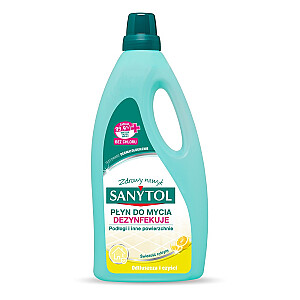 SANYTOL Универсальная жидкость для чистки и дезинфекции полов и других поверхностей с ароматом лимона и листьев оливы 1000мл