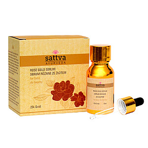 SATTVA Ayurveda Rose Gold Serum rožių serumas su auksu veidui 15ml