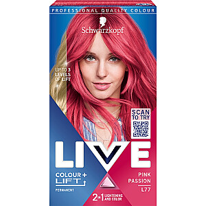 SCHWARZKOPF Live Color Lift 2in1 balinoša un krāsojoša matu krāsa L77 Pink Passion