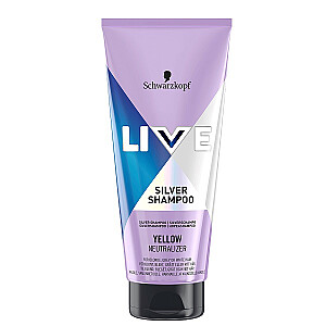 SCHWARZKOPF Live Silver Shampoo Yellow Neutralizer matu šampūns, neitralizējoši dzelteni toņi, 200ml