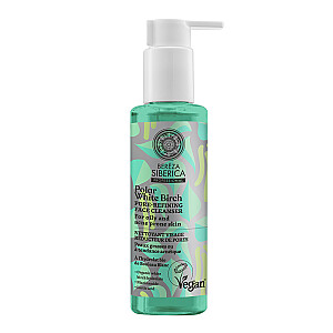 SIBERICA PROFESSIONAL Bereza Polar White Birch Pore Refining Face Cleanser vegāna sejas tīrīšanas emulsija, izlīdzina poras, taukainai un ar pinnēm pakļautai ādai 145ml