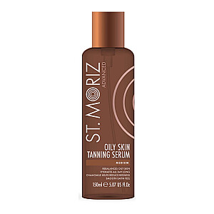 ST.MORIZ Advanced Pro Gradual Oily Skin Tanning Serum pašiedeguma serums taukainai ādai un ādai ar pinnēm 150ml