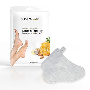 SUNEWMED Nourishing Foot Cream Mask увлажняющая маска для ног в виде носков с миндалем и маточным молочком