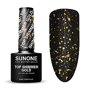 SUNONE Top Shimmer No Wipe top hibrīda zelta 5 ml