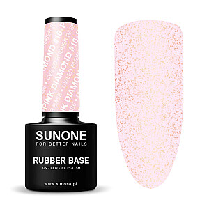 SUNONE UV/LED Гель-лак Цветная резиновая основа lakier hybrydowy Pink Diamond 16 5 мл