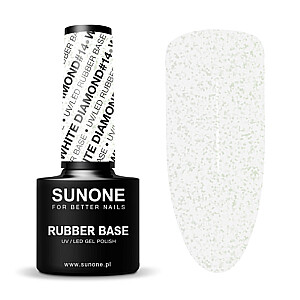 SUNONE UV/LED Гель-лак Цветная резиновая основа lakier hybrydowy White Diamond 14 5 мл