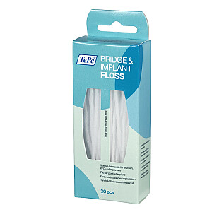 Dantų siūlas TEPE Bridge &amp; Implant Floss 30 vnt.