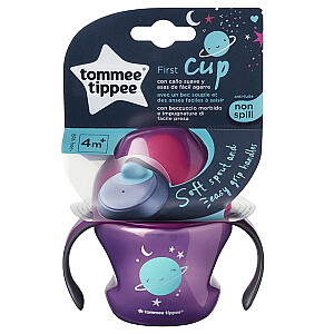TOMMEE TIPPEE First Cup First Cup ar rokturiem 150ml 4m+ Purple