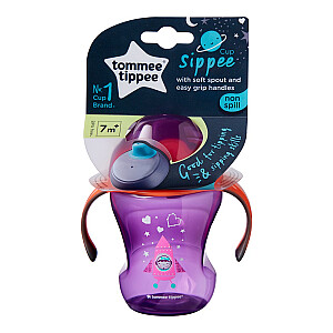 TOMMEE TIPPEE Sippee Cup Чашка для глотка с ручками, 230 мл, 7 месяцев+ Девочка