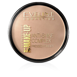 EVELINE Art Make-Up Anti-Shine Complex Presed Powder matējošs minerālu pūderis ar zīdu 35 Golden Beige 14g