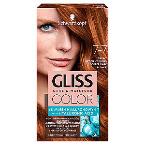 Matu krāsa GLISS Color Care &amp; Moisture 7-7 Dark Copper Blonde