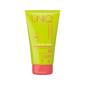 UNI.Q Acne Stop. natūralus valomasis gelis 3in1 150ml