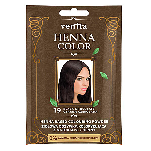 VENITA Henna Color augu kondicionētājs-krāsviela ar dabīgo hennu 19 Tumšā šokolāde 25g