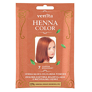 VENITA Henna Color augu kondicionētājs-krāsviela ar dabīgo hennu 7 Varš 25g