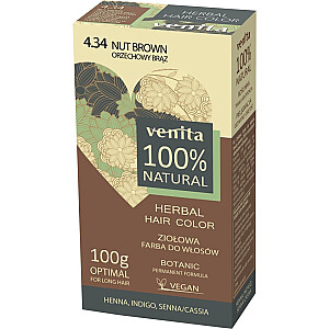 Краска для волос VENITA Herbal Hair Color травяная краска для волос 4.34 Ореховый Коричневый 