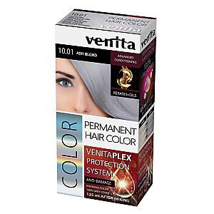 VENITA Plex Protection System Permanent Hair Color matu krāsa ar krāsas aizsardzības sistēmu 10.01 Ash Blonde