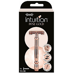 Бритва для лица WILKINSON Intuition Rose Gold + 10 лезвий