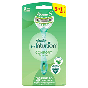WILKINSON My Intuition Xtreme3 Comfort Sensitive vienreizlietojamie skuvekļi sievietēm 4 gab.