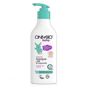 ONLYBIO Baby švelnus šampūnas ir kūno prausimosi gelis nuo 1-osios gyvenimo dienos 300ml