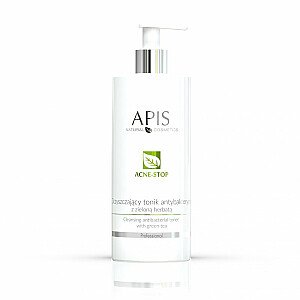 APIS Acne-Stop Cleansing Antibacterial Toner attīrošs antibakteriāls toniks ar zaļo tēju 500ml