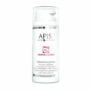 APIS Couperose-Stop Vitamin Cream vitamīnu krēms jutīgai ādai ar paplašinātiem kapilāriem 100ml