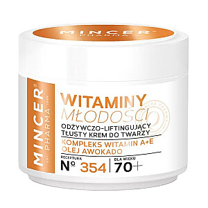 MINCER PHARMA Vitamins of Youth 70+ riebumą pakeliantis veido kremas 354 50ml