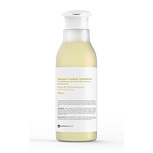 BOTANICAPHARMA Sage & Thyme Shampoo Šampūns pret blaugznām taukainiem matiem Sage and Thyme 250ml