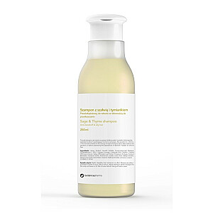 BOTANICAPHARMA Sage & Thyme Shampoo Šampūnas nuo pleiskanų riebiems plaukams Sage and Thyme 250ml