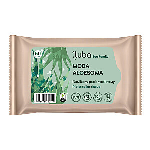 LUBA Eco Family tualetes papīrs, kas samitrināts ar Aloe ūdeni 50 gab.