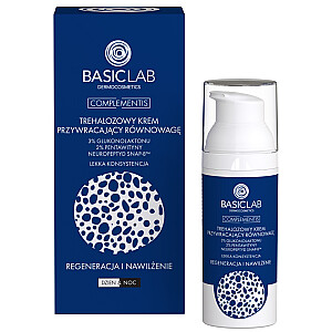 BASICLAB Complementis Trehalozės balansą atstatantis kremas 3% Gluconolactone 2% Pentavitin Neuropeptide Snap-8TM Regeneracinis ir drėkinamasis 50ml