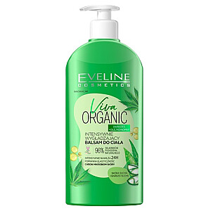 EVELINE Viva Organic интенсивно разглаживающий бальзам для тела с биоалоэ и маслом конопли 350мл
