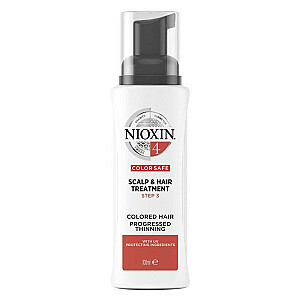 NIOXIN System 4 neielaižama galvas ādas un matu kopšanas procedūra galvas ādai un ievērojami retinātiem krāsotiem matiem 100 ml
