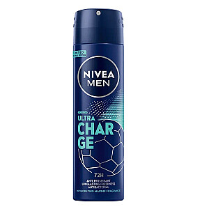 NIVEA Men Ultra Charge izsmidzināms-pretsviedru līdzeklis 150 ml