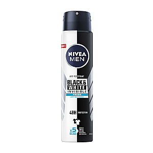 NIVEA Men Black &amp; White Invisible Fresh pretsviedru aerosols 48 stundas 250 ml