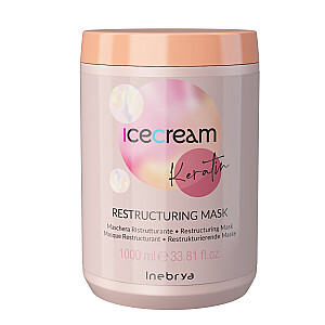 INEBRYA Ice Cream Keratin кератиновая реструктурирующая маска для волос 1000мл