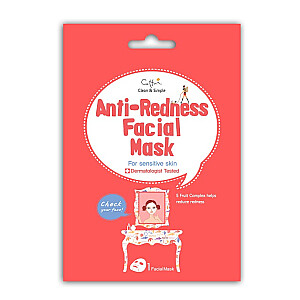CETTUA Anti-Redness Facial Mask ir maska, kas samazina apsārtumu.