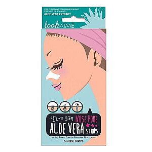 LOOK AT ME Nose Pore Strips deguna tīrīšanas sloksnes ar Aloe Vera 5 gab.