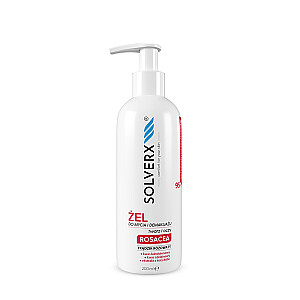 SOLVERX Rosacea gelis veido valymui ir makiažo šalinimui odai su rosacea 200ml