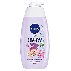 NIVEA Kids Гель для мытья тела 2в1 с ароматом фруктового желе 500мл