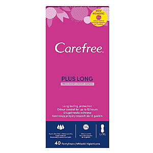 Higieniniai įklotai CAREFREE Plus Long Fresh Scent 40 vnt.