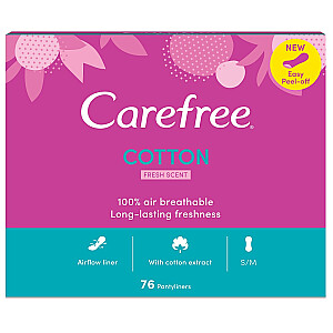 Higiēnas spilventiņi CAREFREE Cotton Fresh 76 gab.