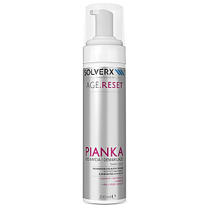 SOLVERX Age Reset sejas tīrīšanas un kosmētikas noņemšanas putas 200ml