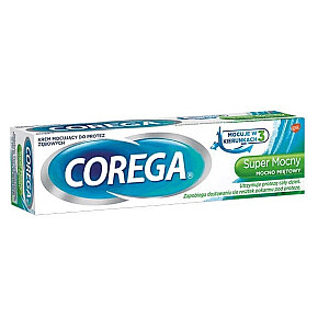 COREGA Super stiprs adhezīvs krēms protēzēm Mocno Mint 70g