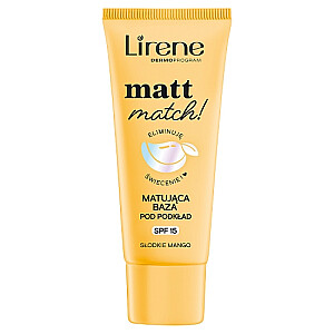 LIREN Matt Match! matējoša bāze tonālajam krēmam SPF15 Sweet Mango 30ml