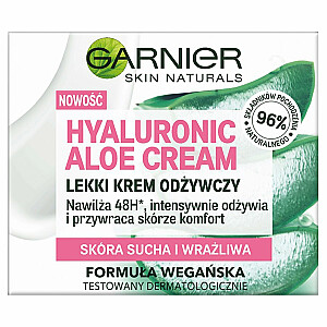 GARNIER Skin Naturals Hyaluronic Aloe Cream легкий питательный крем для сухой и чувствительной кожи 50мл